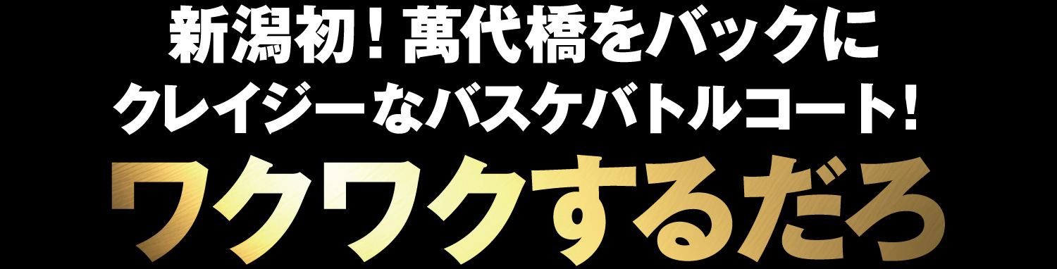 新潟初！萬代橋をバックにクレイジーなバスケバトルコート！ワクワクするだろ